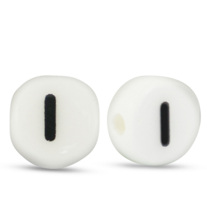 Letterkralen van keramiek I White-black