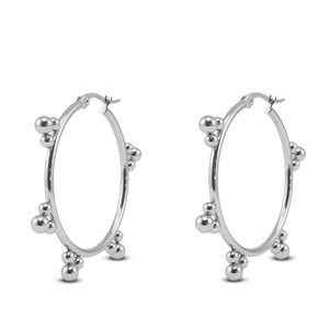Roestvrij stalen (RVS) Stainless steel oorbellen creolen Silver