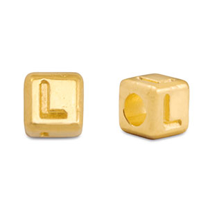 Letterkralen DQ metaal L Goud (nikkelvrij)