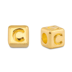 Letterkralen DQ metaal C Goud (nikkelvrij)