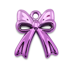 Acryl bedels strik Purple