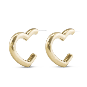 Trendy oorbellen hart Gold