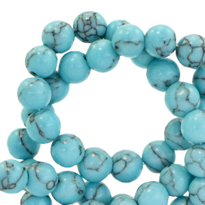 Natuursteen kralen calciet 6mm Turquoise blue