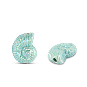 DQ Grieks keramiek kralen schelp Turquoise blue