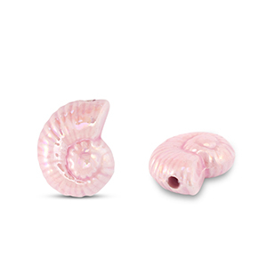 DQ Grieks keramiek kralen schelp Baby pink