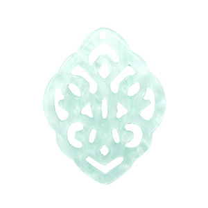 Resin hangers ruit barok Bleached aqua