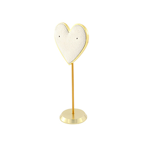 Sieraad display hart voor oorbellen Off white-gold