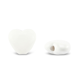 Acryl kralen hart White