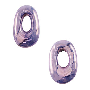 DQ Grieks keramiek kralen ovaal Violet blue