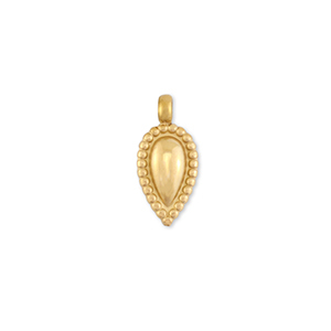 Roestvrij stalen (RVS) Stainless steel bedels druppel Gold