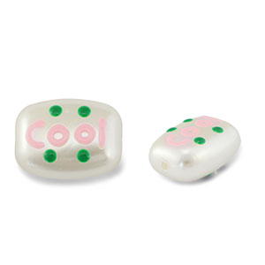 Acryl kralen "cool" Pearl-light pink-green