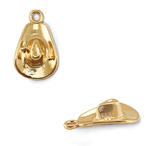 Bedels metaal cowboyhoed Gold