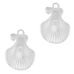 Roestvrij stalen (RVS) Stainless steel bedel schelp Silver