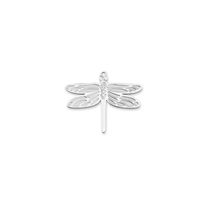 Roestvrij stalen (RVS) Stainless steel bedels libelle Silver