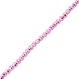 Top Facet kralen 2mm rond Metallic fuchsia pink