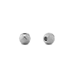 Roestvrij stalen (RVS) Stainless steel kralen 4mm Silver
