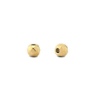 Roestvrij stalen (RVS) Stainless steel kralen 3mm Gold