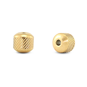 Roestvrij stalen (RVS) Stainless steel kralen 8mm Gold