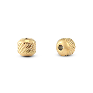 Roestvrij stalen (RVS) Stainless steel kralen 6mm Gold