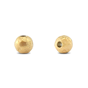Roestvrij stalen (RVS) Stainless steel kralen 6mm Gold