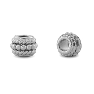 Roestvrij stalen (RVS) Stainless steel kralen rondellen Silver