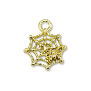 Bedels metaal spinnenweb Gold