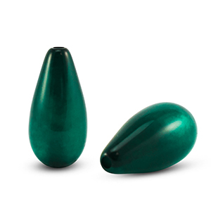 Polaris Elements kralen druppel vorm Polmo Dark eden green