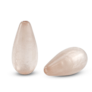 Polaris Elements kralen druppel vorm Polmo Nude pink
