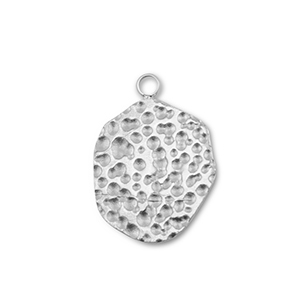 Roestvrij stalen (RVS) stainless steel bedels rond Silver
