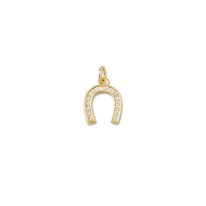 Brass TQ metaal bedels hoefijzer Gold