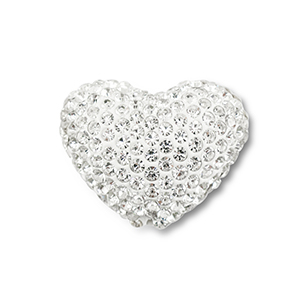 Bohemian kralen hart Silver