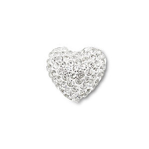 Bohemian kralen hart Silver