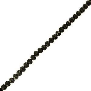 Top Facet kralen 8x6mm disc Black