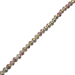 Top Facet kralen 6x4mm disc Grey