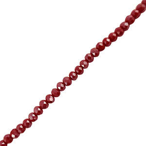 Top Facet kralen 4x3mm disc Dark red