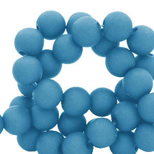 6 mm acryl kralen Azure blue