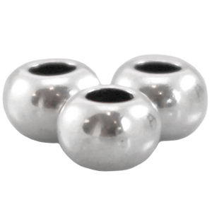 DQ metalen kraal plat 7x5mm Antiek zilver (nikkelvrij)