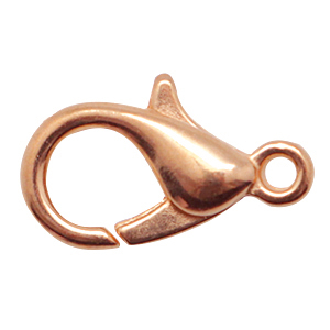 Onderdelen DQ metaal karabijnslot 15mm&nbsp; Ros&eacute; goud (nikkelvrij)
