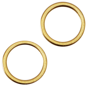 DQ metaal dichte ring 8mm Goud (nikkelvrij)
