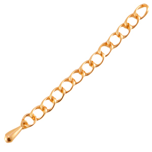 DQ metaal verlengketting Ros&eacute; goud (nikkelvrij)