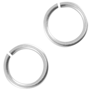 DQ metaal buigring 8mm Antiek zilver (nikkelvrij)
