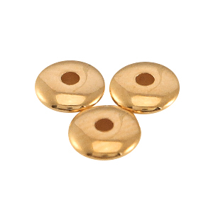 DQ metalen kralen disc 4x1.5mm Ros&eacute; goud (nikkelvrij)