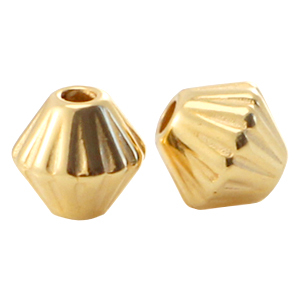 DQ metaal kraal cone Goud (nikkelvrij)