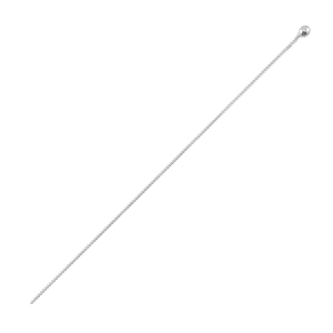 DQ metalen nietstiften met bolletje 50mm Antiek zilver (nikkelvrij)