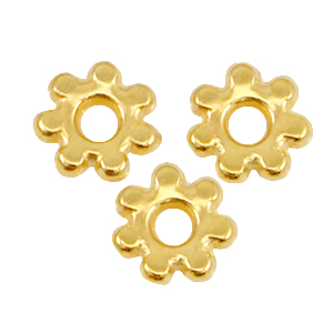 DQ metaal kraal spacer Bali ring 4.8mm Goud (nikkelvrij)