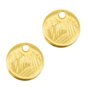 DQ metalen bedels 9mm Goud (nikkelvrij)