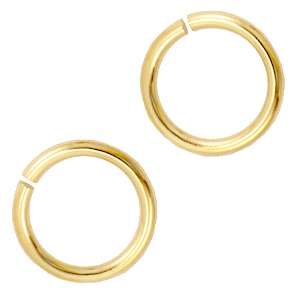 Onderdelen DQ metaal buigring 9mm Goud (nikkelvrij)