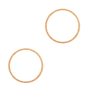 Bedels DQ metaal tussenstuk cirkel 14mm Ros&eacute; goud (nikkelvrij)