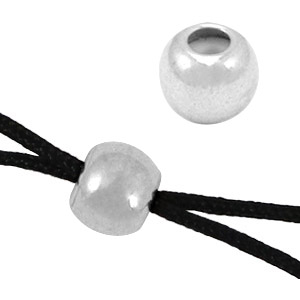 Smart bead stopper DQ metaal 6mm Antiek zilver (nikkelvrij)