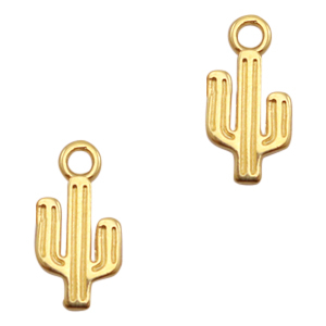Bedels DQ metaal cactus Goud (nikkelvrij)